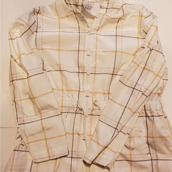 A NEW DAY STRIPED RAIN JACKET (UNLINED) NWOT - Picture 1 of 4